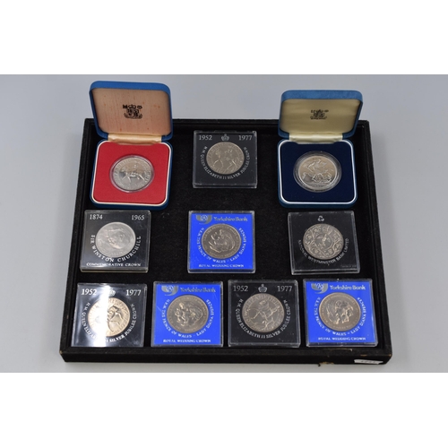 121 - Selection of 10 cased Crowns