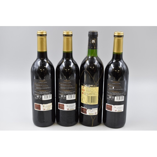 240 - Four Sealed Bottles of Berberana Red Wine. Include Gran Reserva 1987, and Three Bottles of Reserva 2... 