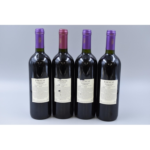 243 - Four Bottles of Farnese Italian Red Wine. Includes Sangiovese 2005, And Three Bottles of Montepulcia... 