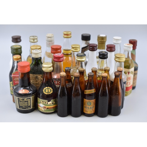 246 - Large Selection of Mixed Miniature Bottles Malibu, Fockink, Taboo and Lots More