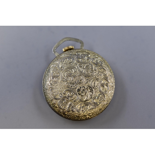 143 - Burgana Pendant Watch Displaying Classical Scene (Working)