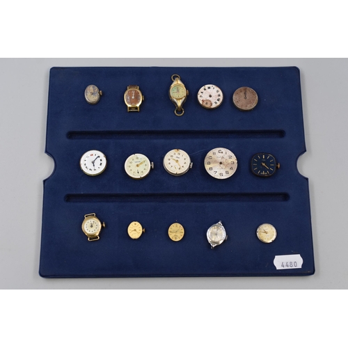 145 - Fifteen Vintage Mechanical Watch Heads (Spares or Repairs)