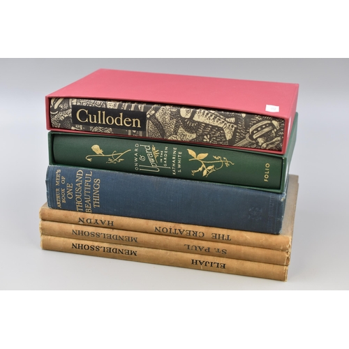 420 - Two Folio edition Bound Books Culloden and Onward & Upward together with 3 Novello & Company... 