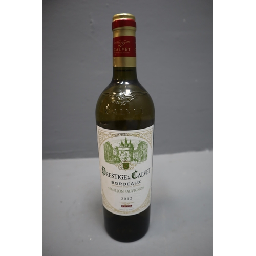 262 - 12 Sealed Bottles of 2011 and 2012 White Wine. Includes Prestige Calvert Bordeaux Semillon Sauvignon... 