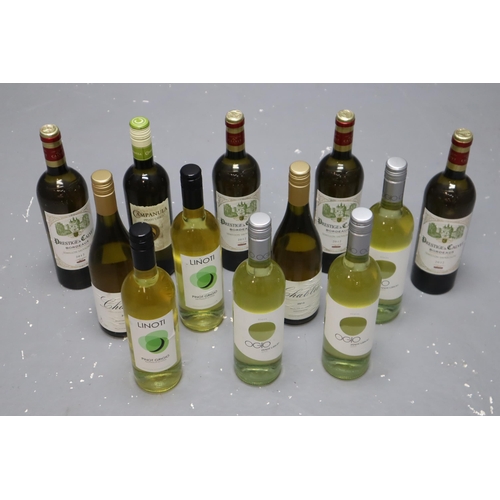 262 - 12 Sealed Bottles of 2011 and 2012 White Wine. Includes Prestige Calvert Bordeaux Semillon Sauvignon... 