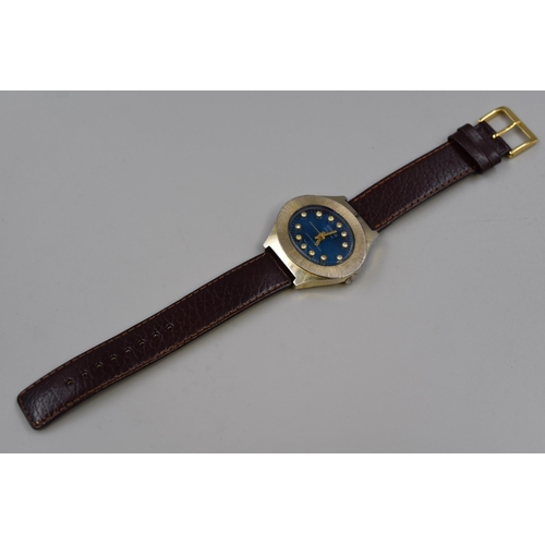 156 - Kronatron Electra Mechanical Gents Watch with Leather Strap (Working)