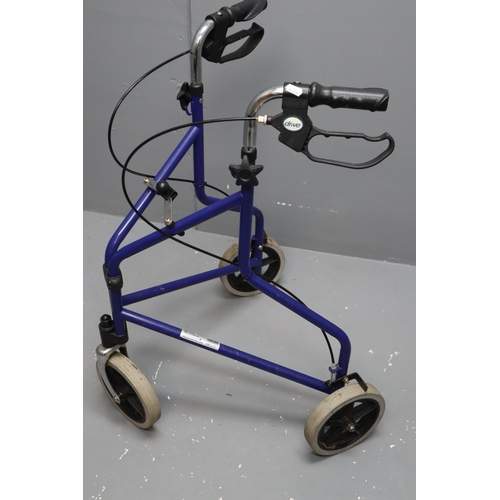 531 - Drive Lightweight Folding Three Wheeled Walking Aid with Breaking System Fitted