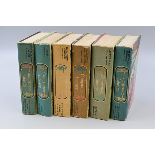 430 - Six Companion Library Series Collectors Books including Robinson Crusoe, Heidi, The Wizard of Oz and... 