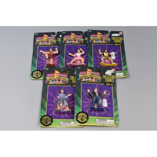 175 - Five Sealed Bandai Mighty Morphin Power Rangers Series#2 Collectable Figures