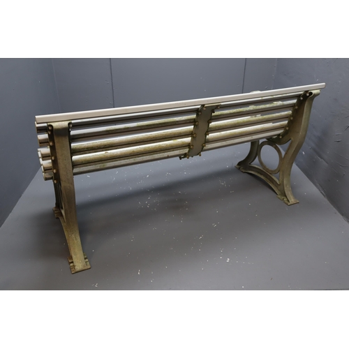 542 - White Plastic Garden Bench 59