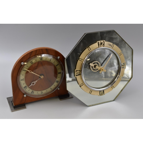 182 - Two Art Deco Electric Mantle Clocks (Telepghone MFG and Temco)