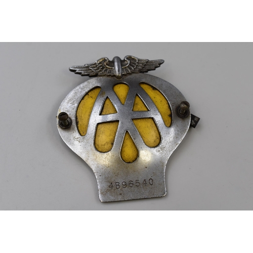 183 - Vintage AA Vehicle Badge (4B96540)