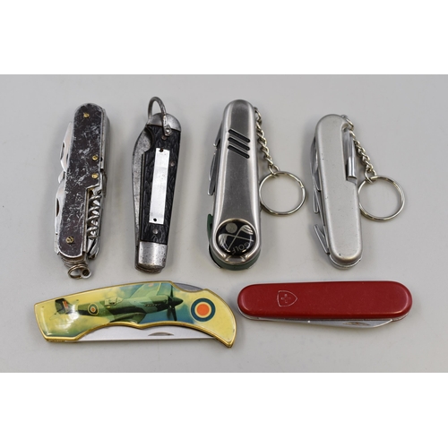 190 - Six Collectors Pocket Knives including Multifunctional