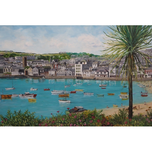 326 - Three Original Oil on Boards Depicting Cornish Scenes in Framed Mounts (Largest 39