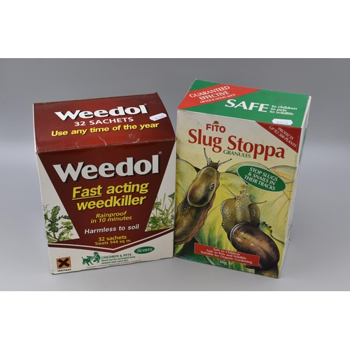 638 - Collection of Garden Care Items to include a Box of Slug Stoppa Granules and a Box of Weedol Fast Ac... 