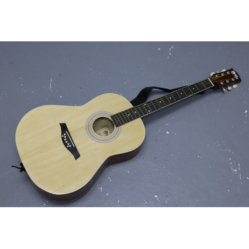 451 - A Power Play Acoustic Guitar, With Strap and Bag. Approx 40.5