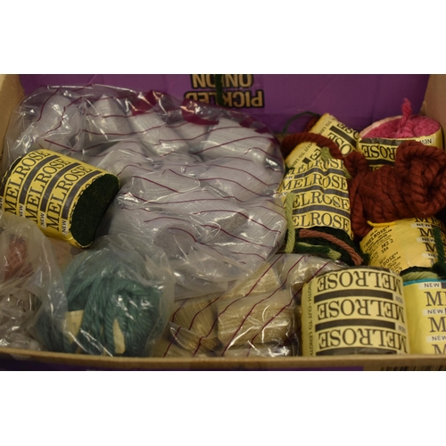 553 - A Large Selection (Two Boxes) of Coloured Wool For Latch Hook and Rug Making