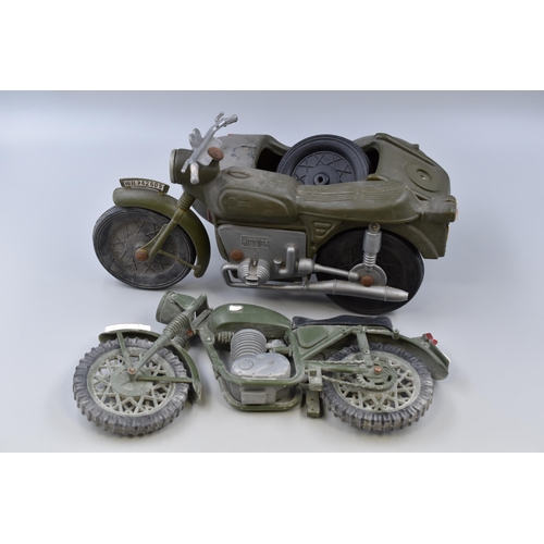 337 - An Action Man Motorbike (AF), With Cherilea Motorbike and Sidecar (AF)