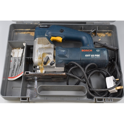 642 - A Bosch GST 85 PBE Jigsaw, In Case