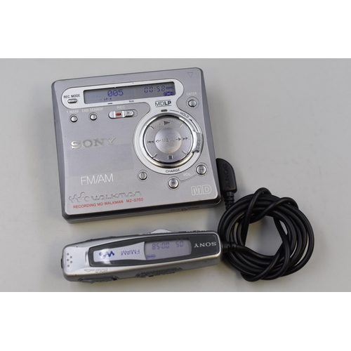 Sony Minidisc Recording Walkman (MZ-G750)