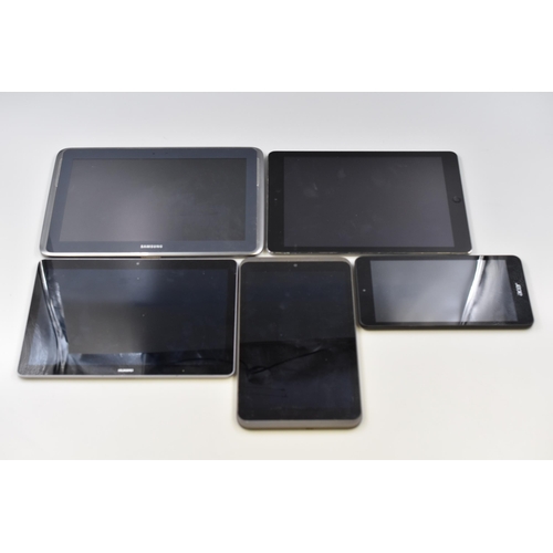 350 - Five Untested Tablets To Include iPad, Hudl, Huawei and More