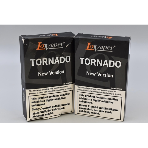 360 - Two Brand New LoVaper Tornado Vape Kits in Original Boxes .