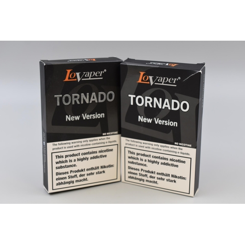 362 - Two Brand New LoVaper Tornado Vape Kits in Original Boxes .