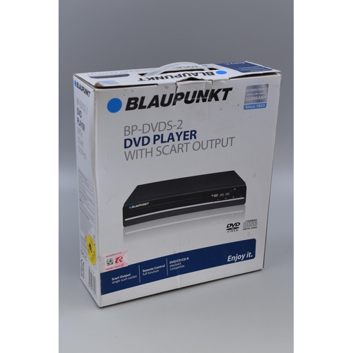 465 - Boxed Blaupunkt DvD Player complete with Remote Powers on when tested