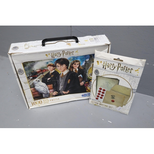 469 - Harry Potter Jigsaw Puzzle, Letter Writing Set, and a Harry Potter Outfit