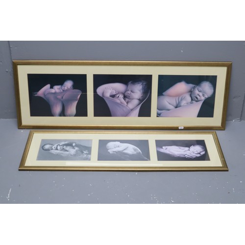 370 - Original Acrylic of Daffy Cafe in Framed and Glazed Mount, two Framed and Glazed Baby Pictures, Mode... 