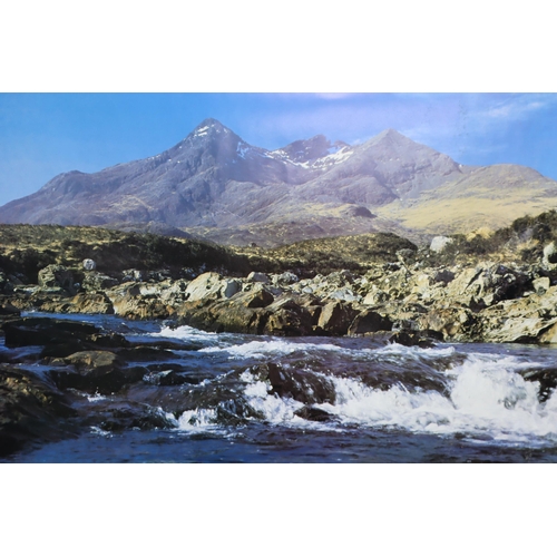 372 - Two Doug Scott Signed Prints showing the ascent of Everest and a Ian Evans Print of the Isle of Skye