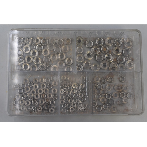 661 - Three Plastic sectional Boxes complete with Contents to include E-Retainer Metric, Flat Clips (push ... 