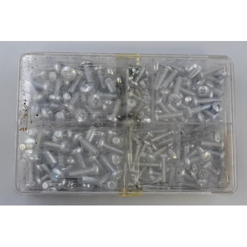 662 - Three Plasic sectional Cases complete with Contents of Brass and Steel Nuts and Bolts in Various Siz... 