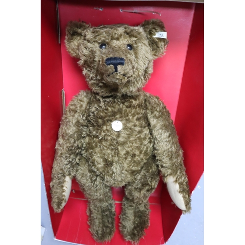 379 - A Boxed Limited Edition Steiff Growler Teddy 1907 Braun 70 1993 Replica 70cm, With Certificate of Au... 