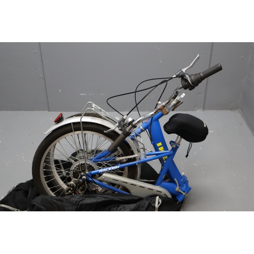 568 - A Raleigh Ikea Folding Bicycle, With Shimano Gears. Appears in Good Working Order, Tyres Would Need ... 