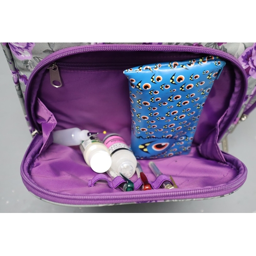 389 - A Crafter's Companion Wheeled Case, With a Selection of Crafting Accessories To Include Gel Pens, Em... 