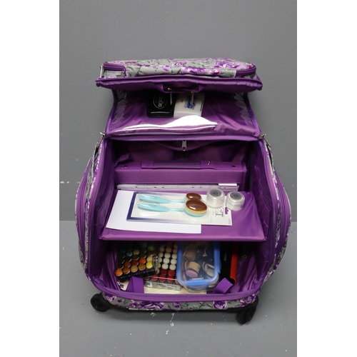 389 - A Crafter's Companion Wheeled Case, With a Selection of Crafting Accessories To Include Gel Pens, Em... 