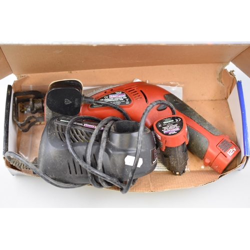 682 - Boxed Sealey 12v Cordless Rechargeable Reciprocating Saw with Lithium-Ion Battery and Packs of Spare... 