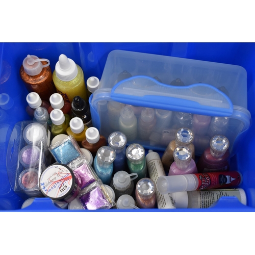 390 - A Selection of Crafting Items To Include Metallic Gilding Polish, nuvo Glitter Accents, Glitter Glue... 