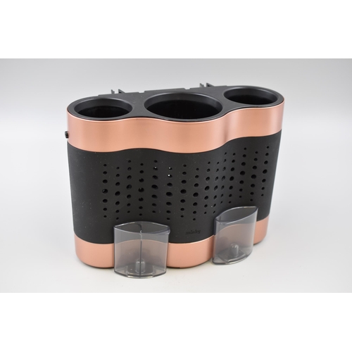 398 - Minky Heat Resistant Silicone Styling Dock- Rose Gold & Black in Colour, Space For Three Applian... 