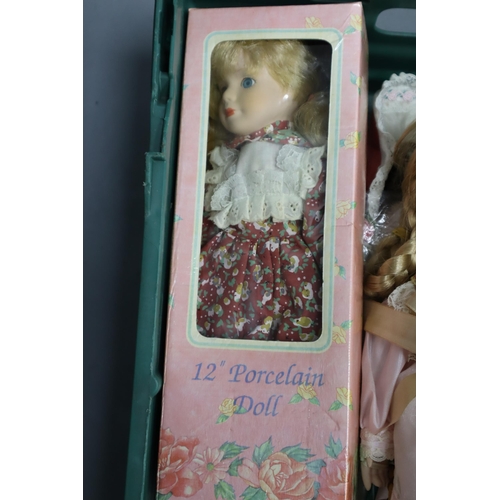 745 - Collection of Six Collectible Porcelain Dolls With Stands