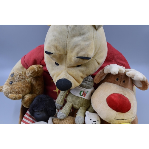 746 - Collection of Cuddly Teddy Bears to include a large Winnie The Pooh, Tweety pie, Tiggers, and more