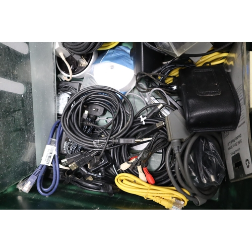 765 - Mixed Lot to include Electrical patch Leads, Chargers, All Weather jacket, Weighing Scales and more