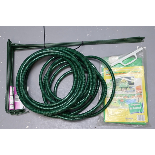 610 - Large plastic Flexible Tub complete with contents to include Hose, Garden Hoop and Garden Link, Cove... 