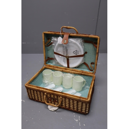 785 - 12 Piece Picnic Set in Basket (18” x 12” x 8.5”)