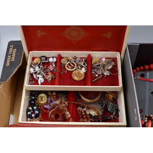 789 - Large Selection of Mixed Unsorted Jewellery with two Boxes