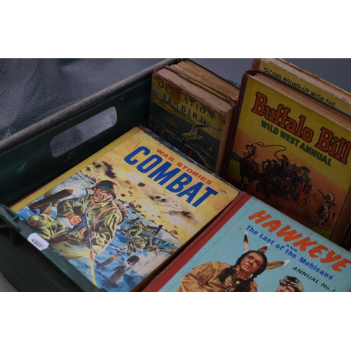 790 - Large Selection of Early 1960s Childrens Annuals, Antique King James 1830 Bible, and More