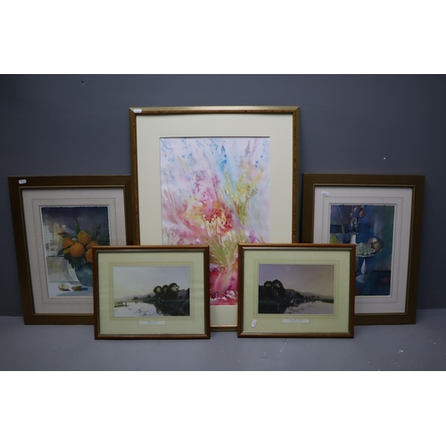 732 - Mixed Lot of Framed pictures to include a Margaret Hedley Painting, Two Boddington Prints and Two Ot... 