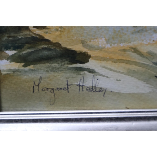 733 - Two Original Framed and Glazed Artworks, One Depicting a Seashore Scene Signed ' Margaret Hedley' an... 