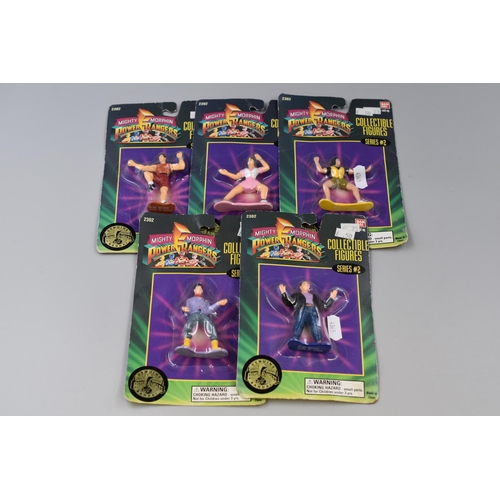 Five Sealed Bandai Mighty Morphin Power Rangers Series#2 Collectable Figures